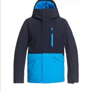 Quicksilver mission solid snow jacket for ski or snowboarding size boys 14/large